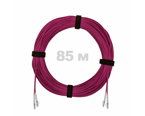 Патч-корд оптический LC/UPC-LC/UPC MM (OM4) 3mm duplex LSZH, 85 м