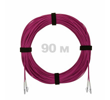 Патч-корд оптический LC/UPC-LC/UPC MM (OM4) 3mm duplex LSZH, 90 м