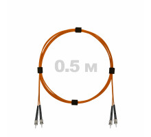 Патч-корд оптический ST/PC-ST/PC MM (OM2) 3mm duplex LSZH, 0.5 м