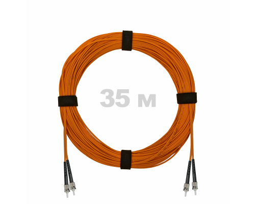 Патч-корд оптический ST/PC-ST/PC MM (OM2) 3mm duplex LSZH, 35 м