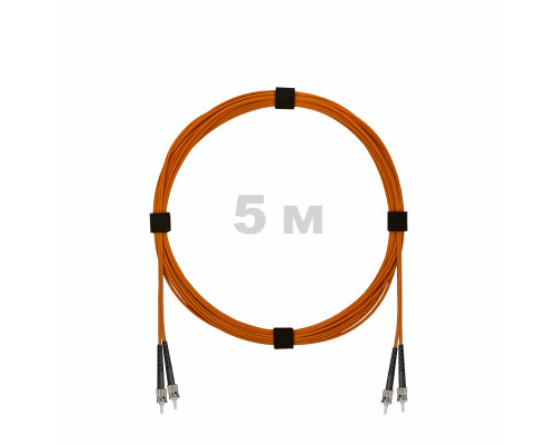 Патч-корд оптический ST/PC-ST/PC MM (OM2) 3mm duplex LSZH, 5 м