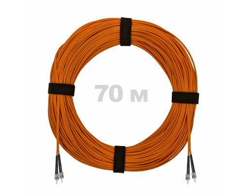Патч-корд оптический ST/PC-ST/PC MM (OM2) 3mm duplex LSZH, 70 м