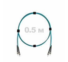Патч-корд оптический ST/PC-ST/PC MM (OM3) 3mm duplex LSZH, 0.5 м