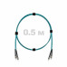 Патч-корд оптический ST/PC-ST/PC MM (OM3) 3mm duplex LSZH, 0.5 м