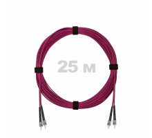 Патч-корд оптический ST/PC-ST/PC MM (OM4) 3mm duplex LSZH, 25 м