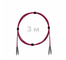 Патч-корд оптический ST/PC-ST/PC MM (OM4) 3mm duplex LSZH, 3 м