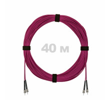 Патч-корд оптический ST/PC-ST/PC MM (OM4) 3mm duplex LSZH, 40 м