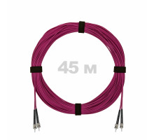 Патч-корд оптический ST/PC-ST/PC MM (OM4) 3mm duplex LSZH, 45 м