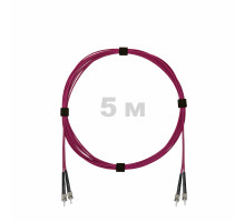 Патч-корд оптический ST/PC-ST/PC MM (OM4) 3mm duplex LSZH, 5 м