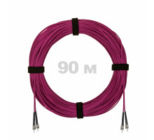 Патч-корд оптический ST/PC-ST/PC MM (OM4) 3mm duplex LSZH, 90 м