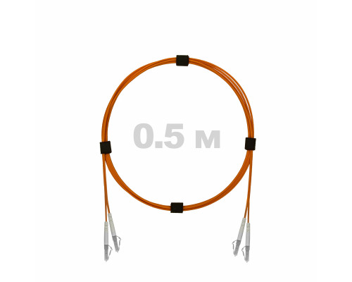 Патч-корд оптический LC/UPC-LC/UPC MM (OM2) 2mm duplex LSZH, 0.5 м