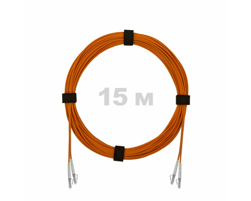 Патч-корд оптический LC/UPC-LC/UPC MM (OM2) 2mm duplex LSZH, 15 м