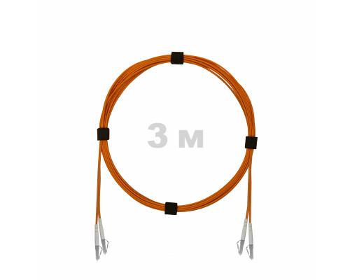 Патч-корд оптический LC/UPC-LC/UPC MM (OM2) 2mm duplex LSZH, 3 м