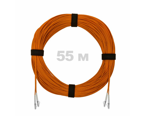 Патч-корд оптический LC/UPC-LC/UPC MM (OM2) 2mm duplex LSZH, 55 м