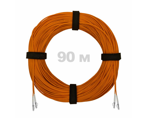 Патч-корд оптический LC/UPC-LC/UPC MM (OM2) 2mm duplex LSZH, 90 м