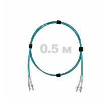 Патч-корд оптический LC/UPC-LC/UPC MM (OM3) 2mm duplex LSZH, 0.5 м