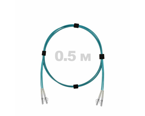 Патч-корд оптический LC/UPC-LC/UPC MM (OM3) 2mm duplex LSZH, 0.5 м