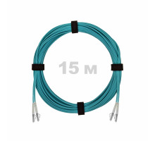 Патч-корд оптический LC/UPC-LC/UPC MM (OM3) 2mm duplex LSZH, 15 м