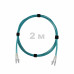 Патч-корд оптический LC/UPC-LC/UPC MM (OM3) 2mm duplex LSZH, 2 м