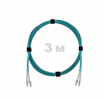 Патч-корд оптический LC/UPC-LC/UPC MM (OM3) 2mm duplex LSZH, 3 м