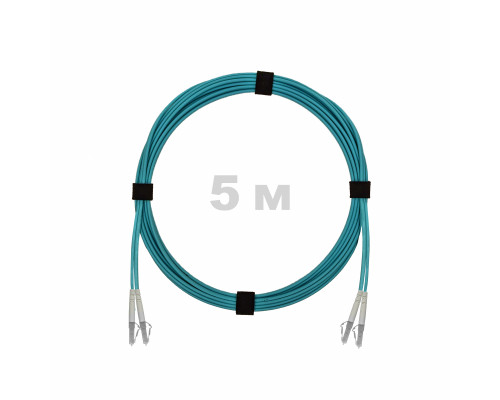 Патч-корд оптический LC/UPC-LC/UPC MM (OM3) 2mm duplex LSZH, 5 м