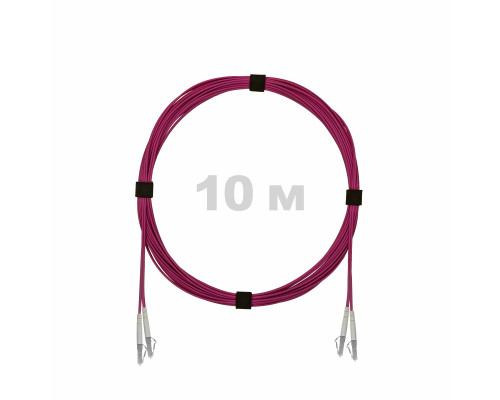 Патч-корд оптический LC/UPC-LC/UPC MM (OM4) 2mm duplex LSZH, 10 м
