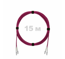 Патч-корд оптический LC/UPC-LC/UPC MM (OM4) 2mm duplex LSZH, 15 м
