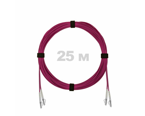 Патч-корд оптический LC/UPC-LC/UPC MM (OM4) 2mm duplex LSZH, 25 м