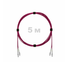 Патч-корд оптический LC/UPC-LC/UPC MM (OM4) 2mm duplex LSZH, 5 м