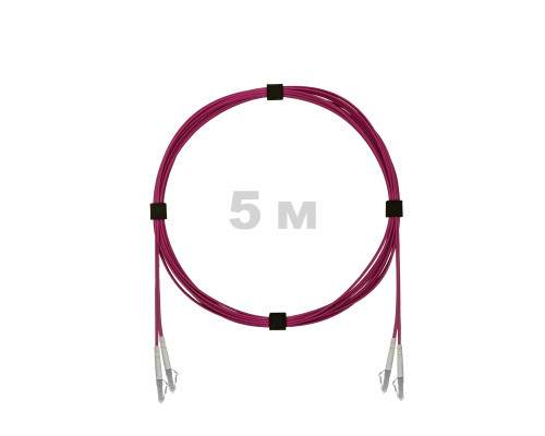 Патч-корд оптический LC/UPC-LC/UPC MM (OM4) 2mm duplex LSZH, 5 м
