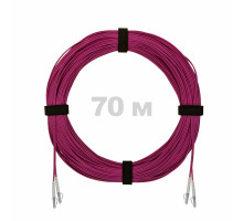 Патч-корд оптический LC/UPC-LC/UPC MM (OM4) 2mm duplex LSZH, 70 м