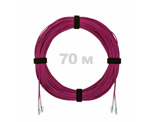 Патч-корд оптический LC/UPC-LC/UPC MM (OM4) 2mm duplex LSZH, 70 м