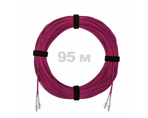Патч-корд оптический LC/UPC-LC/UPC MM (OM4) 2mm duplex LSZH, 95 м