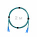 Патч-корд оптический SC/UPC-SC/UPC MM (OM3) 2mm duplex LSZH, 2 м