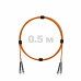 Патч-корд оптический ST/PC-ST/PC MM (OM2) 2mm duplex LSZH, 0.5 м
