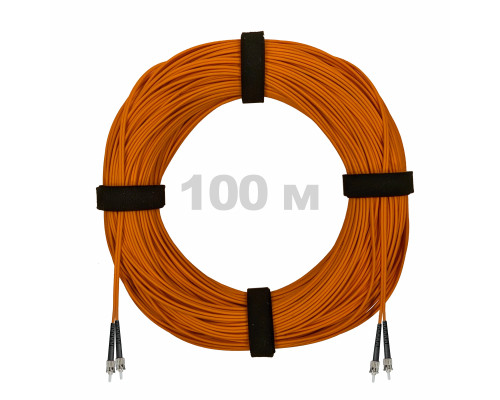 Патч-корд оптический ST/PC-ST/PC MM (OM2) 2mm duplex LSZH, 100 м