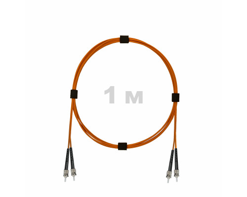 Патч-корд оптический ST/PC-ST/PC MM (OM2) 2mm duplex LSZH, 1 м