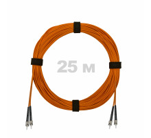 Патч-корд оптический ST/PC-ST/PC MM (OM2) 2mm duplex LSZH, 25 м