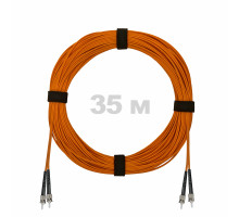 Патч-корд оптический ST/PC-ST/PC MM (OM2) 2mm duplex LSZH, 35 м