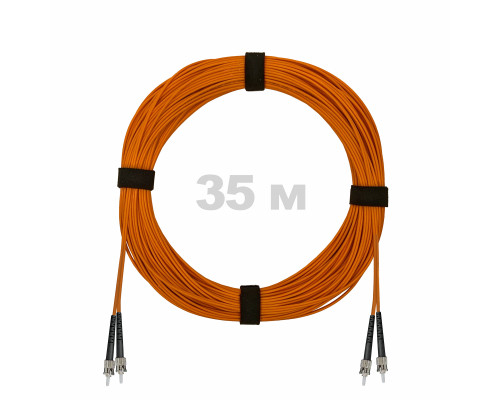 Патч-корд оптический ST/PC-ST/PC MM (OM2) 2mm duplex LSZH, 35 м