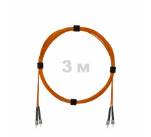 Патч-корд оптический ST/PC-ST/PC MM (OM2) 2mm duplex LSZH, 3 м