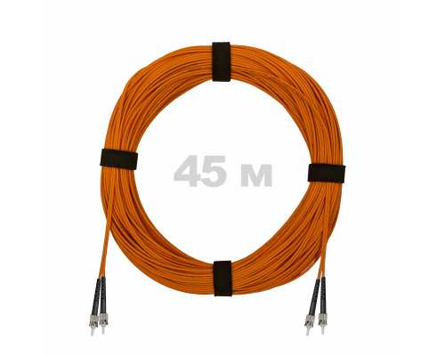 Патч-корд оптический ST/PC-ST/PC MM (OM2) 2mm duplex LSZH, 45 м