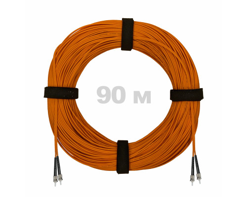 Патч-корд оптический ST/PC-ST/PC MM (OM2) 2mm duplex LSZH, 90 м