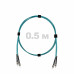 Патч-корд оптический ST/PC-ST/PC MM (OM3) 2mm duplex LSZH, 0.5 м