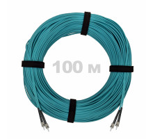 Патч-корд оптический ST/PC-ST/PC MM (OM3) 2mm duplex LSZH, 100 м