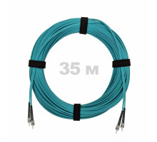 Патч-корд оптический ST/PC-ST/PC MM (OM3) 2mm duplex LSZH, 35 м