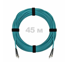 Патч-корд оптический ST/PC-ST/PC MM (OM3) 2mm duplex LSZH, 45 м