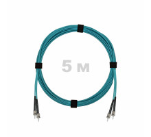 Патч-корд оптический ST/PC-ST/PC MM (OM3) 2mm duplex LSZH, 5 м