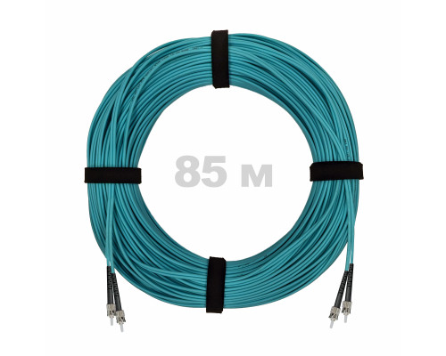 Патч-корд оптический ST/PC-ST/PC MM (OM3) 2mm duplex LSZH, 85 м
