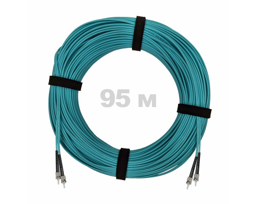 Патч-корд оптический ST/PC-ST/PC MM (OM3) 2mm duplex LSZH, 95 м